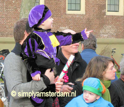 Child dressed up as Sinterklaas helper