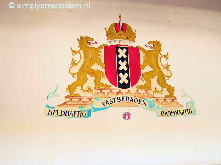 Amsterdam coat of arms, with 3 saltires