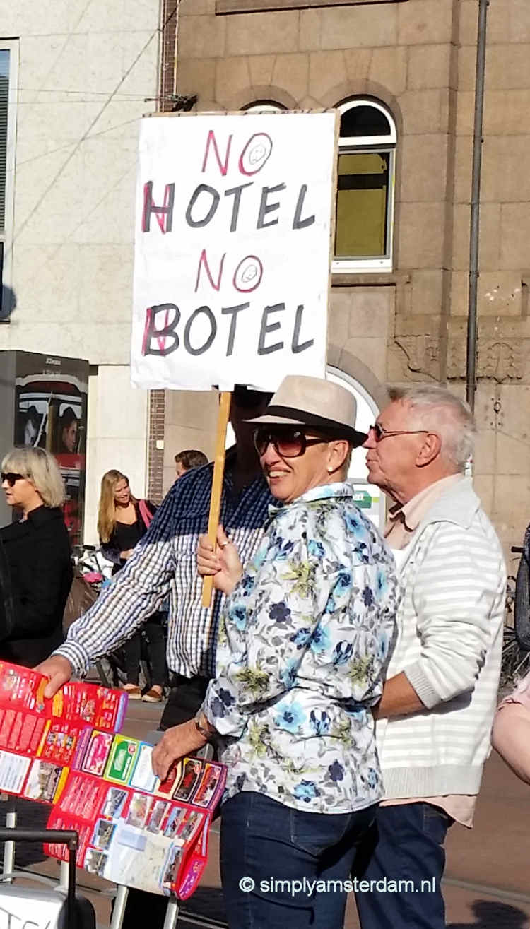 Anti hotel demonstration