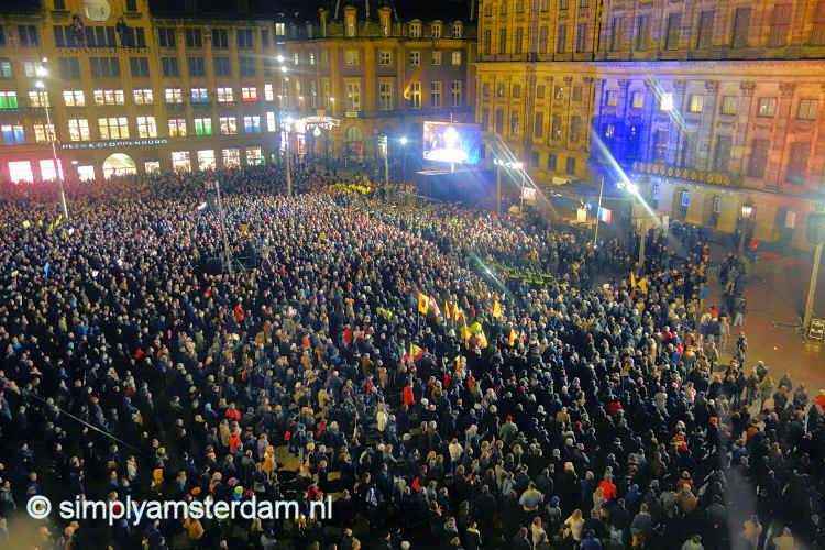 18,000 attend demonstration for Charlie Hebdo in Amsterdam