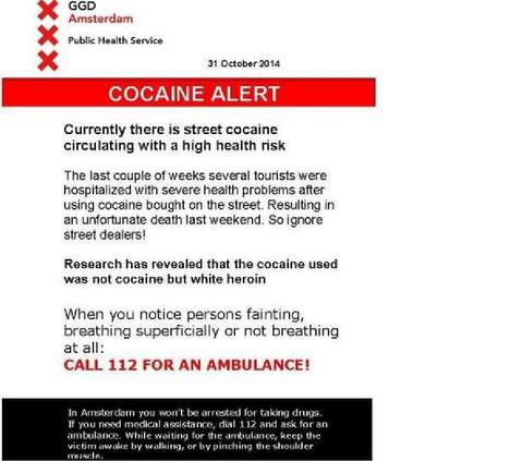 Amsterdam health department warns against fake cocaine