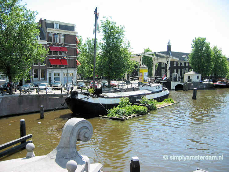 Houseboat in river Amstel