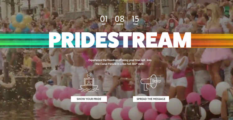 Live stream from boat in Amsterdam Canal Pride tour 2015