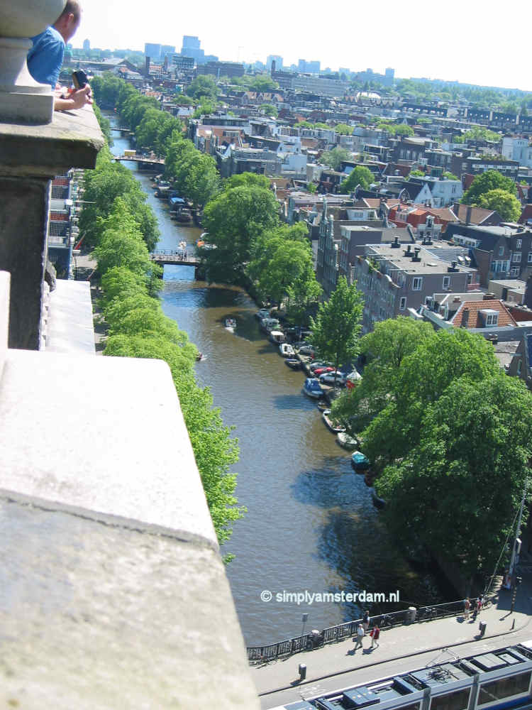 View from Westerkerk tower over Jordaan